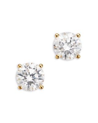 Bloomingdale's Fine Collection Certified Diamond Colorless Stud Earrings in 18K Yellow Gold, 1.50 tcw