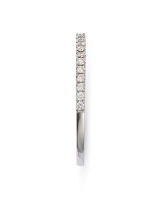 Diamond Micro Pave Band in 14K White Gold, 0.15 tcw