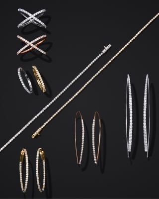 Diamond X Band in 14K Rose Gold, .40 tcw