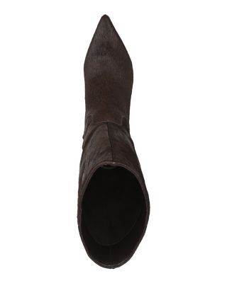 Sam Edelman Women's Ramona Calf Hair Kitten Heel Mid Calf Boots