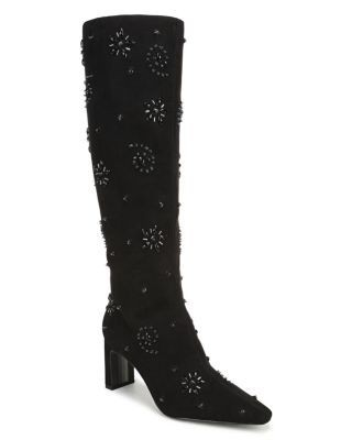 Sam Edelman Women's Sylvia Bloom Beaded Knee High Boots
