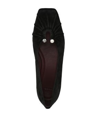 Vince Women's Dany Velvet Ruched Ballet Flats