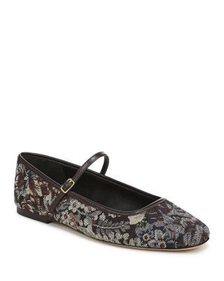 Veronica Beard Women's Ellie Velvet Mary Jane Flats