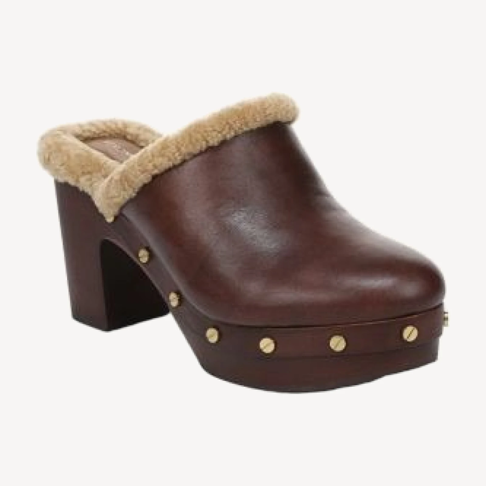 Veronica Beard Women's Larken Shearling Lined Leather Clogs
