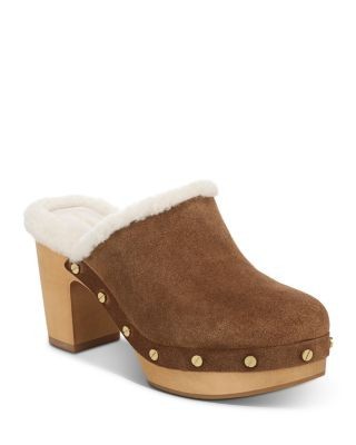 Veronica Beard Women's Larken Shearling Lined Platform Clogs