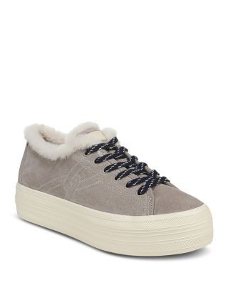 Veronica Beard Women's Truett Shearling Lined Platform Sneakers