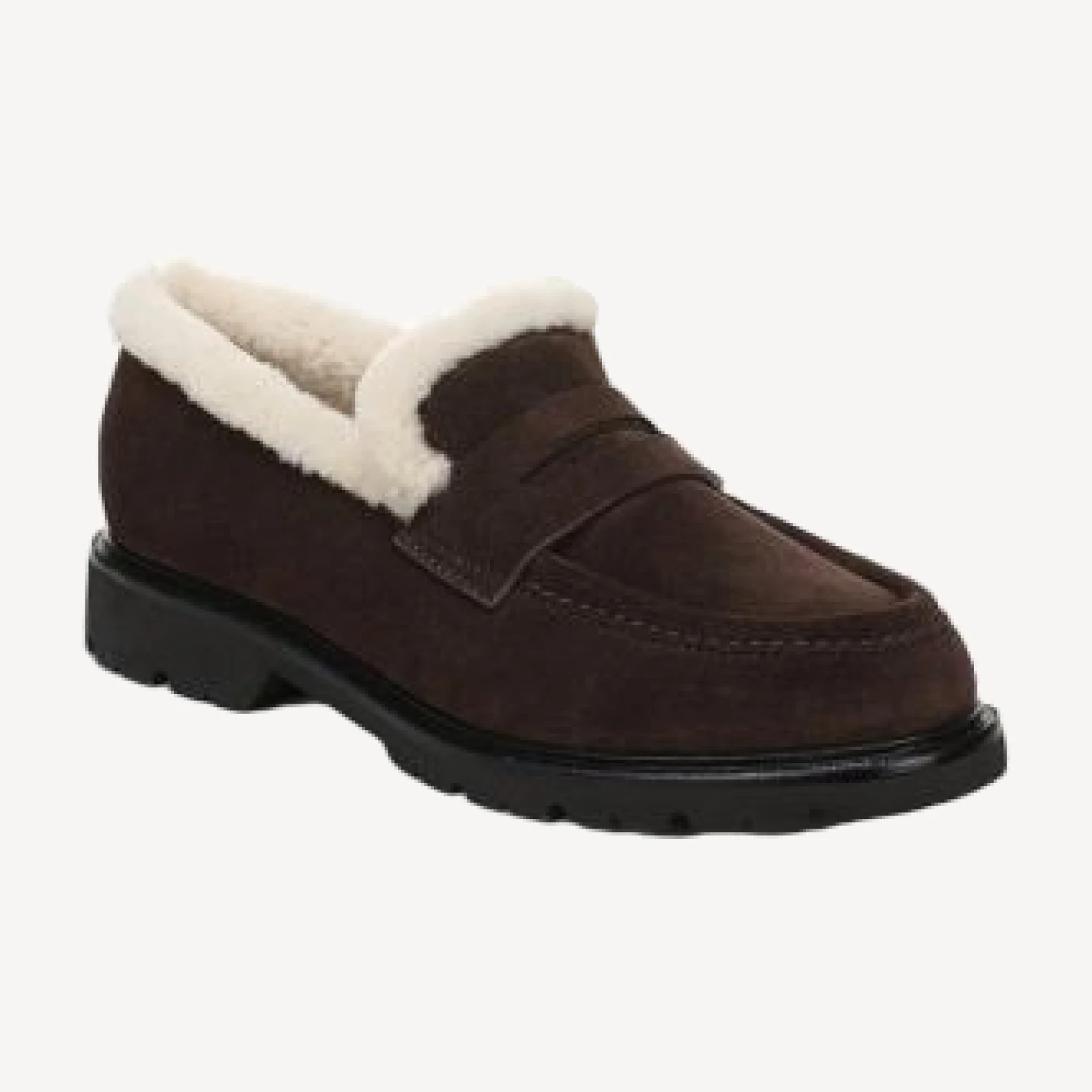 Vince Women's Siena Lug Shearling Penny Loafers
