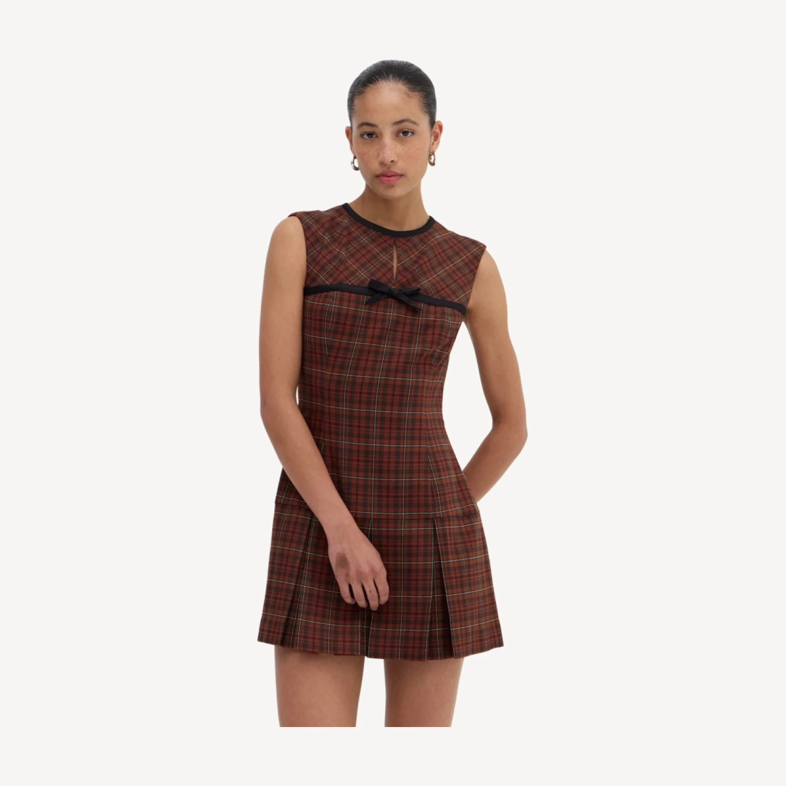 The Michelle Dress - Chestnut Plaid