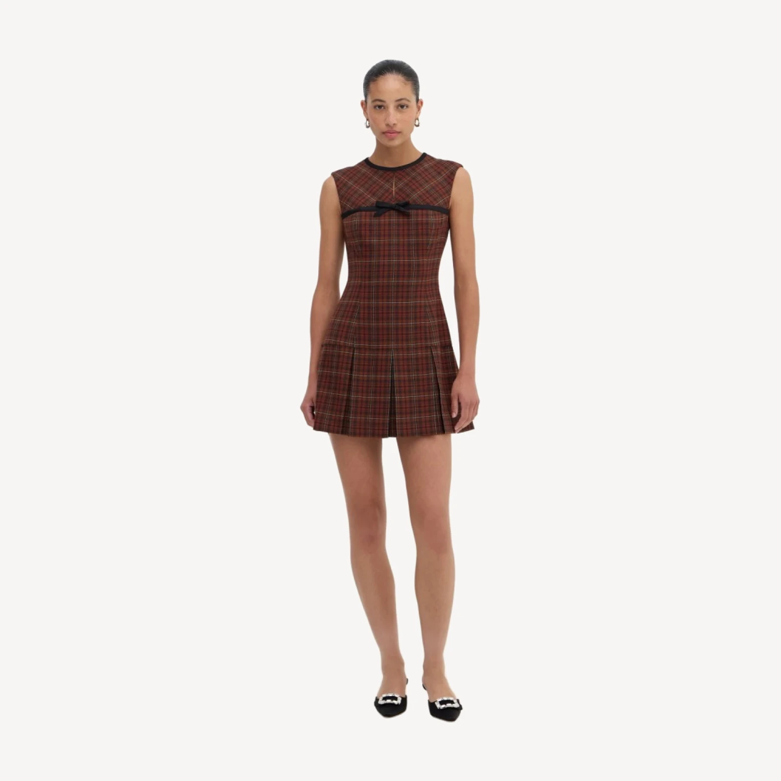 The Michelle Dress - Chestnut Plaid