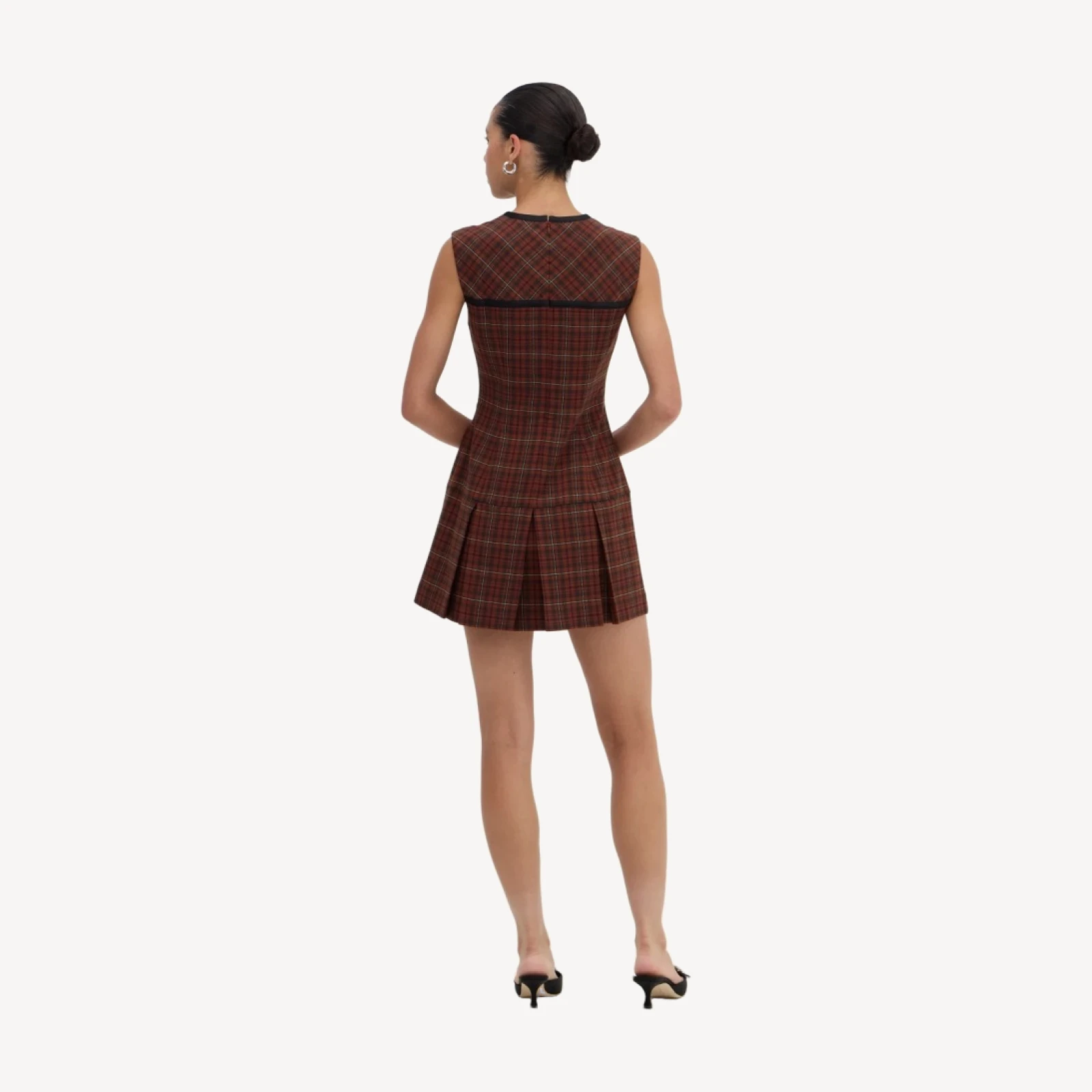 The Michelle Dress - Chestnut Plaid