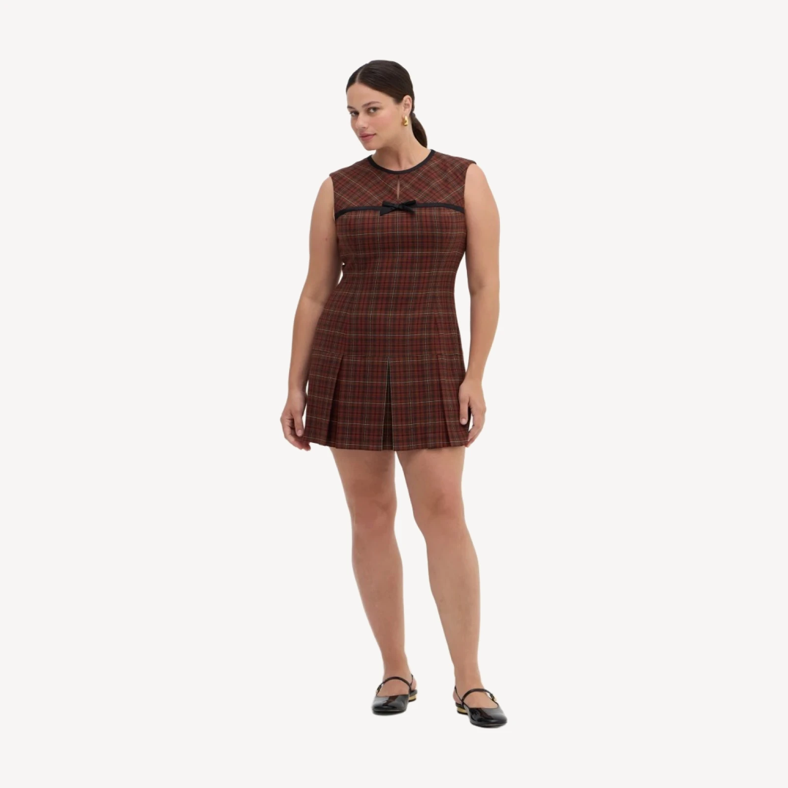 The Michelle Dress - Chestnut Plaid