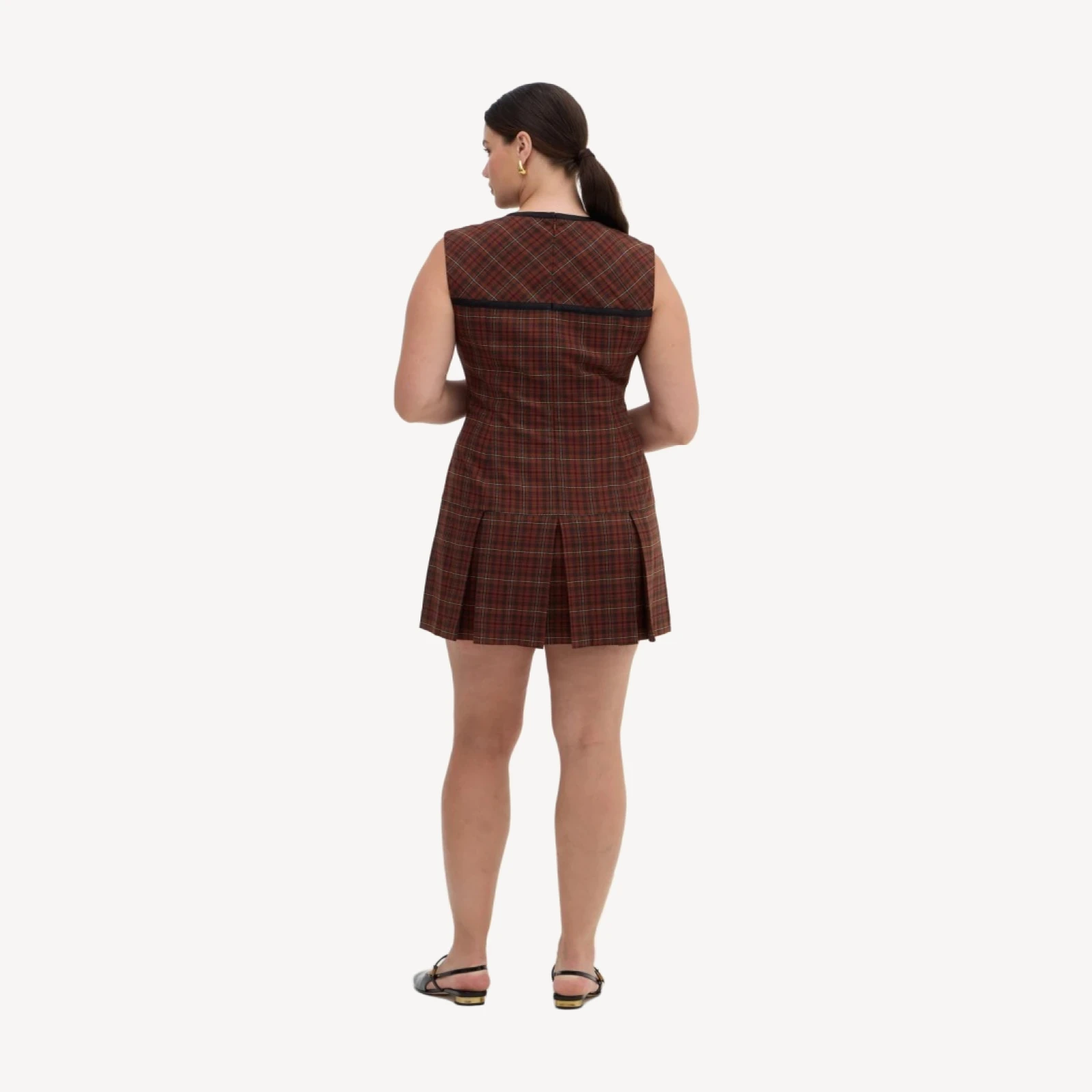 The Michelle Dress - Chestnut Plaid