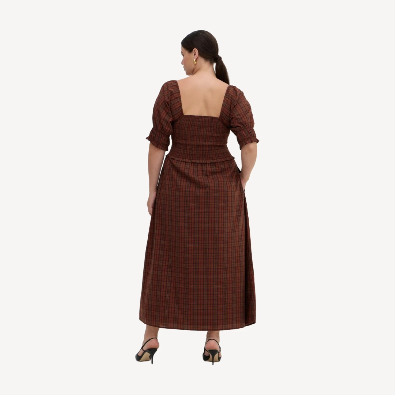 The Malene Nap Dress - Chestnut Plaid