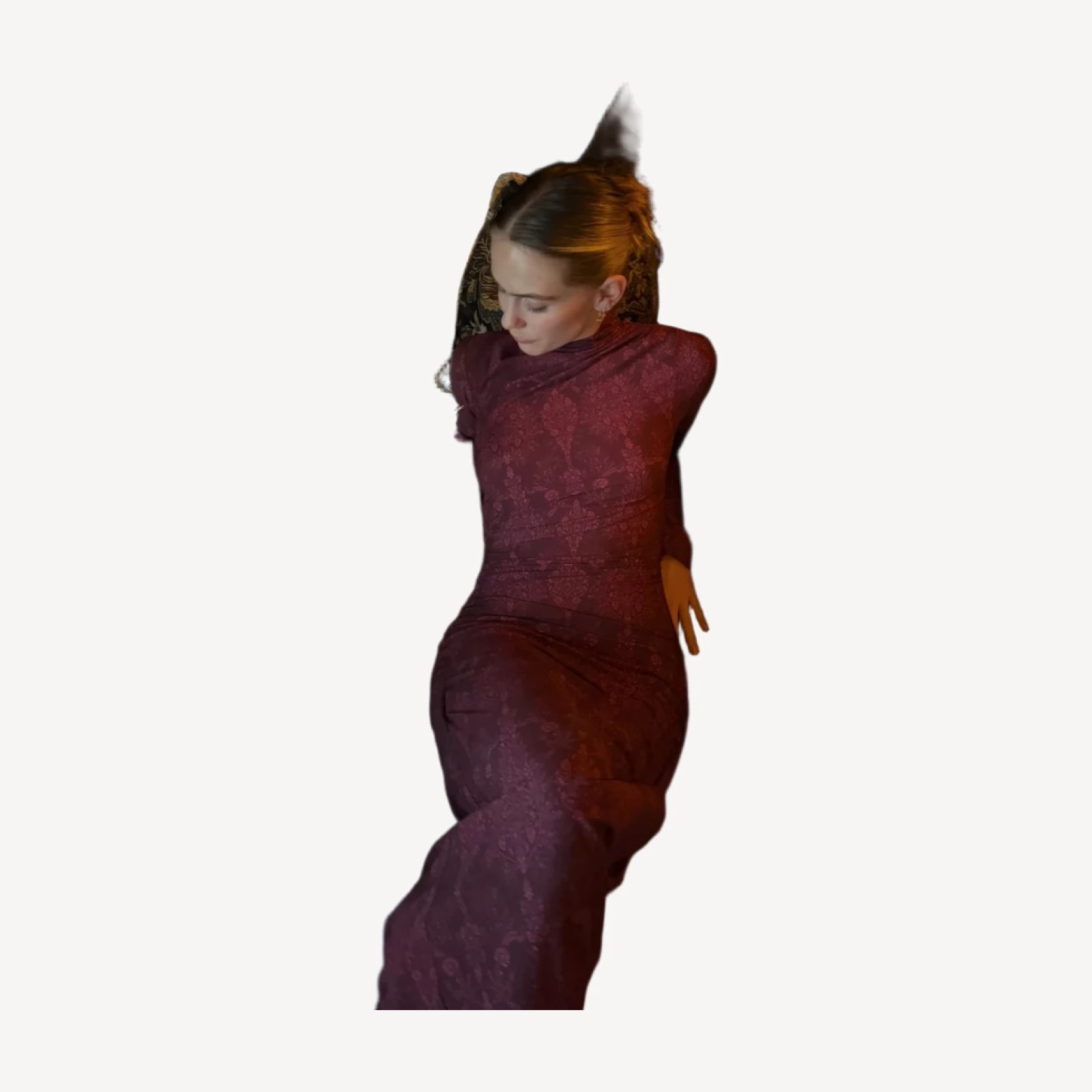 The Rizzo Dress - Plum Damask