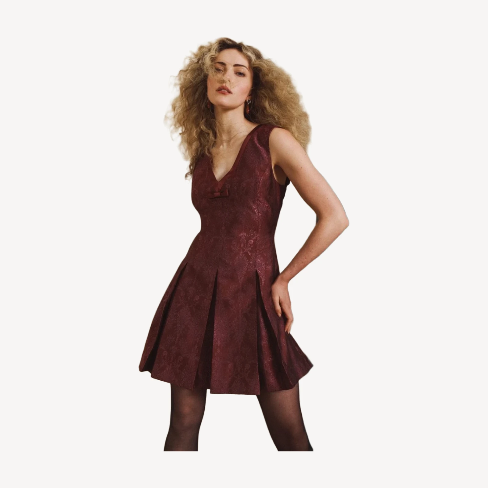 The Jadienne Dress - Plum Damask