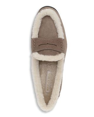 Veronica Beard Women's Penny Lug Shearling Loafers