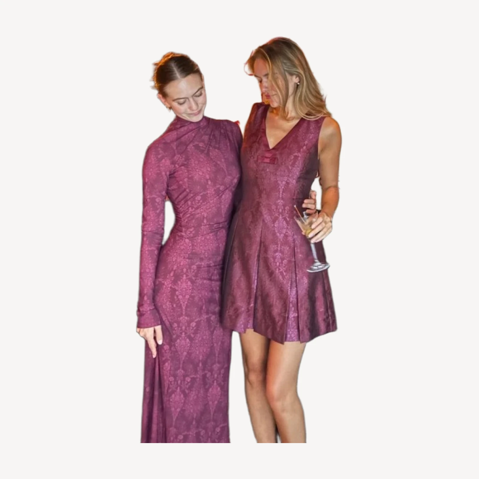 The Jadienne Dress - Plum Damask