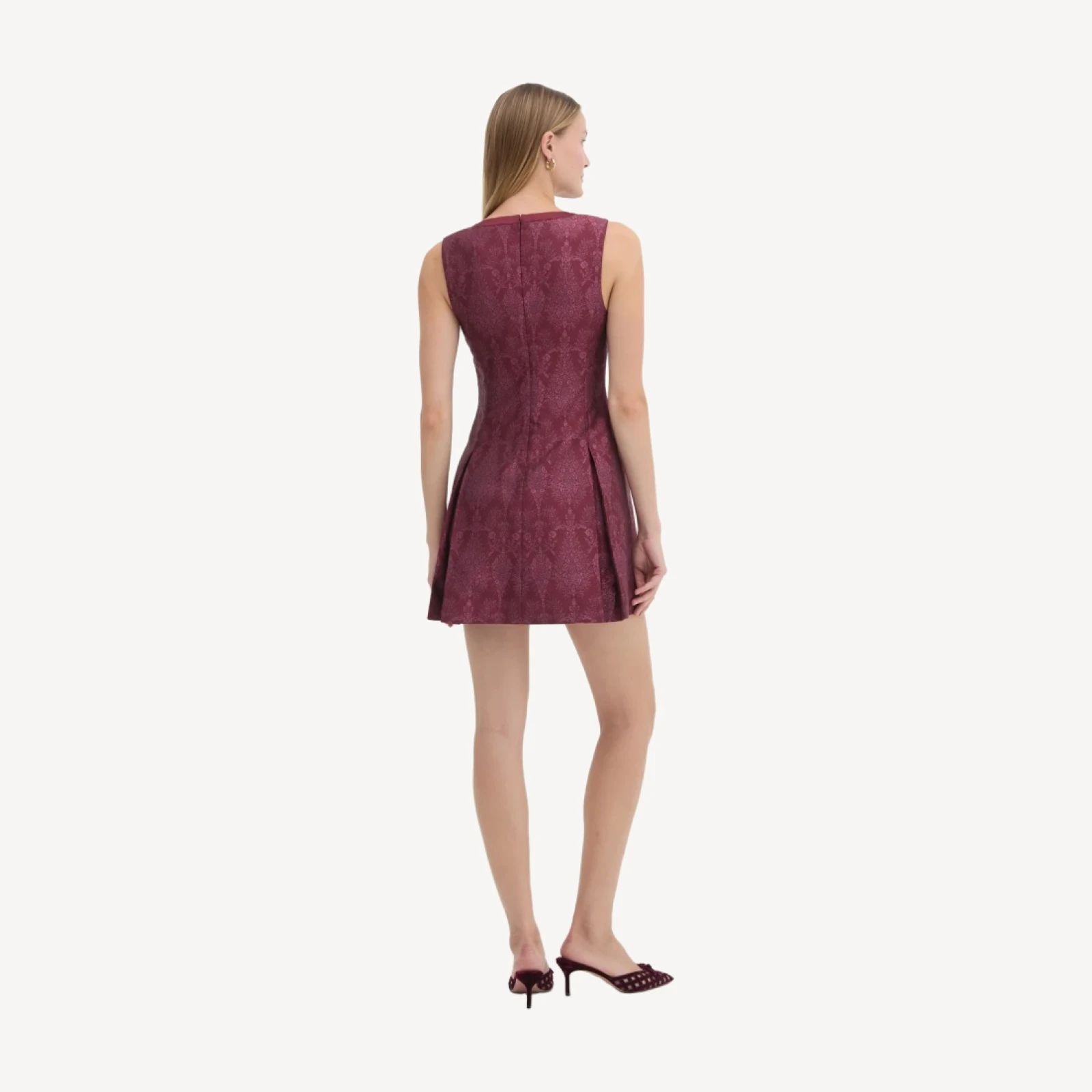 The Jadienne Dress - Plum Damask