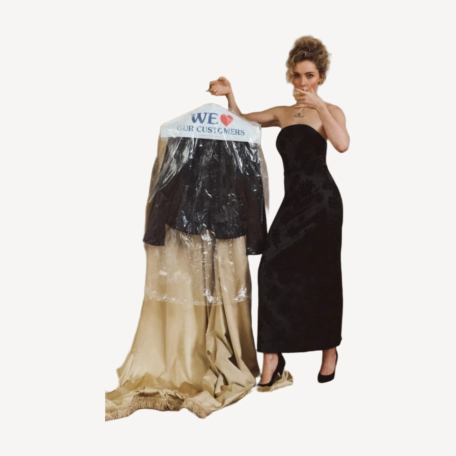 The Alberta Dress - Midnight Flocked Brocade
