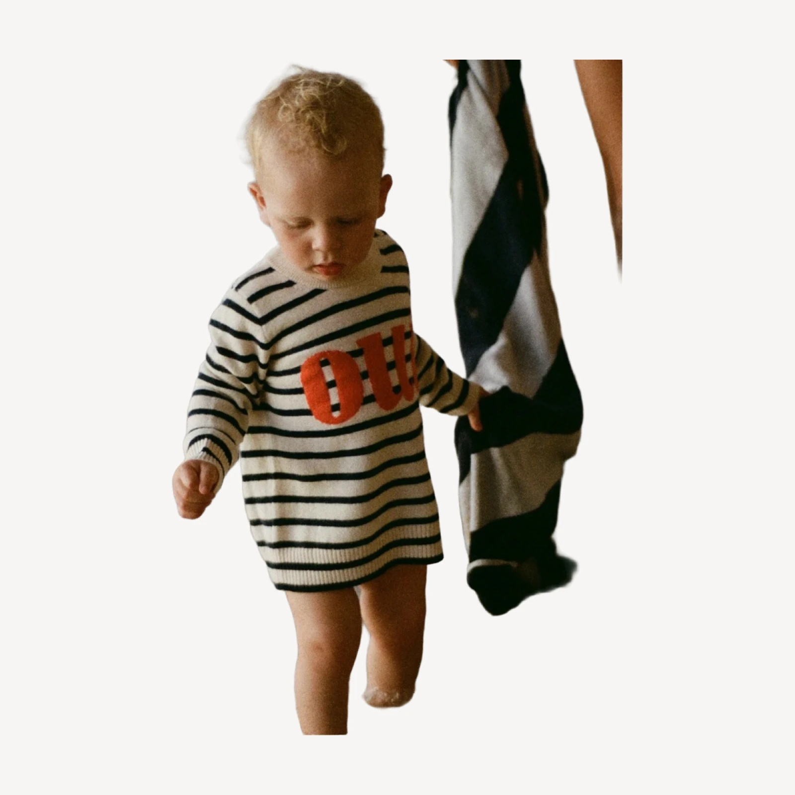 Limited-edition baby cashmere "oui" crewneck sweater