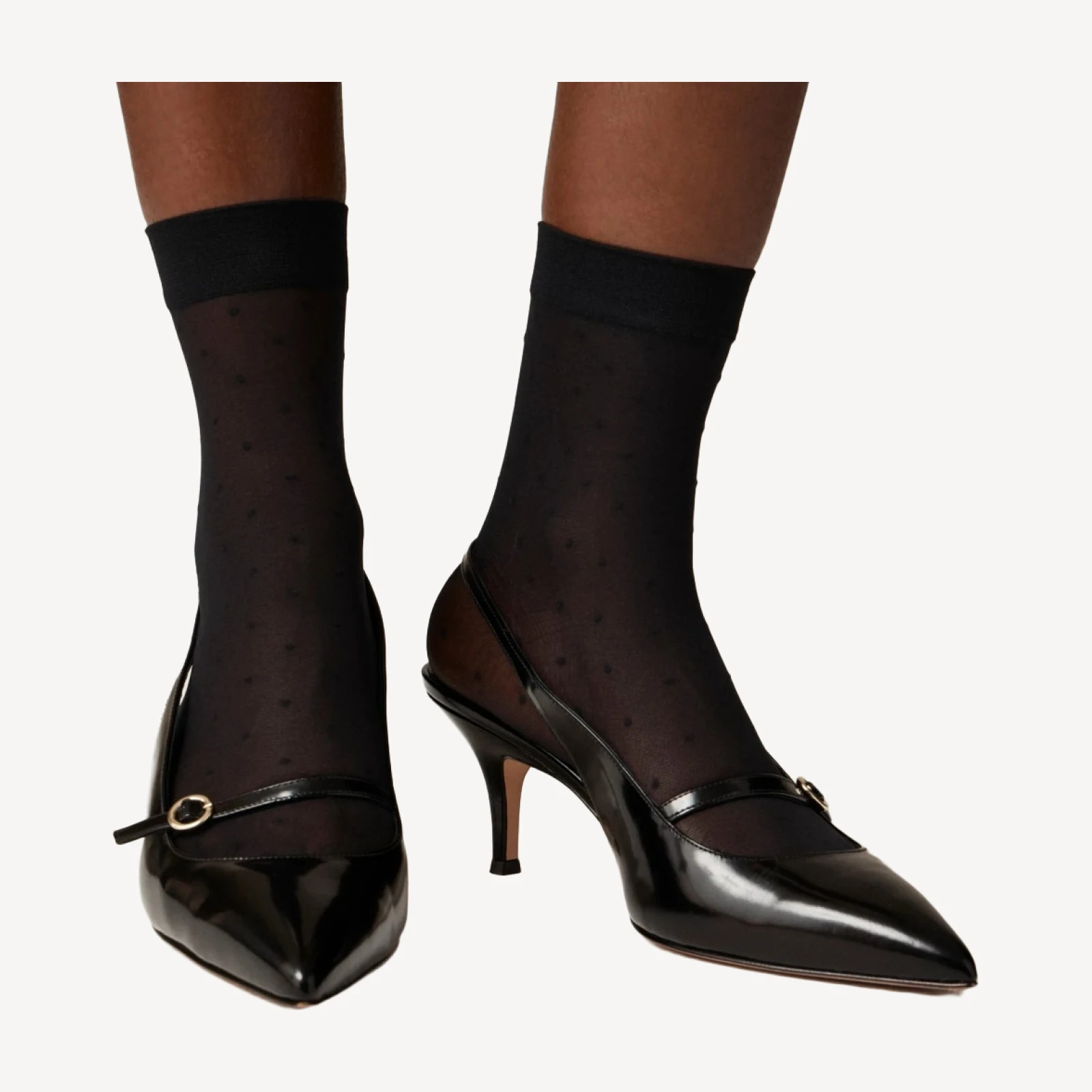 Sheer Swiss-dot socks three-pack