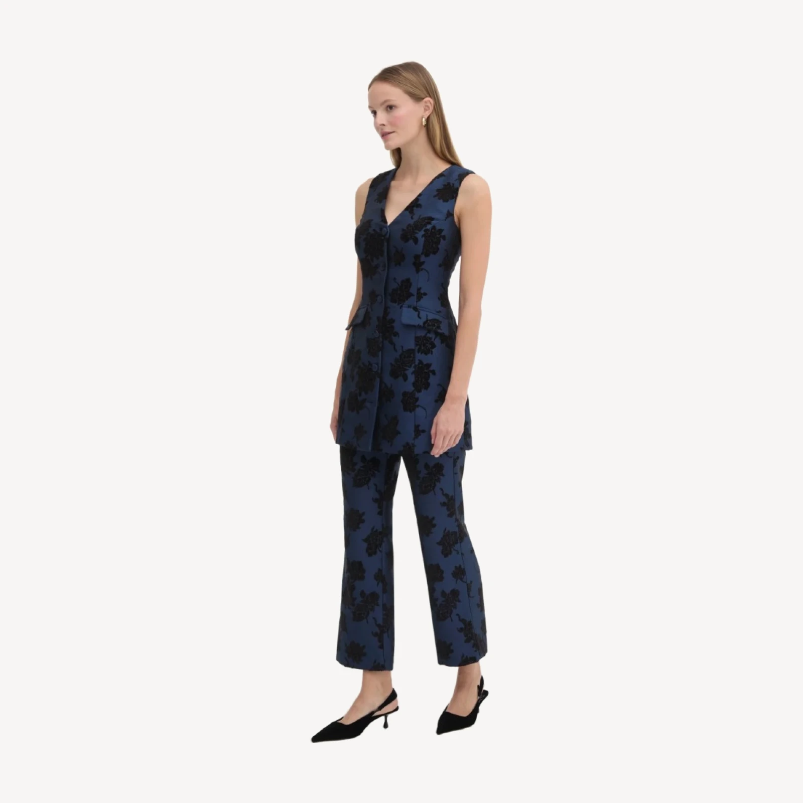 The Rio Dress - Twilight Flocked Brocade