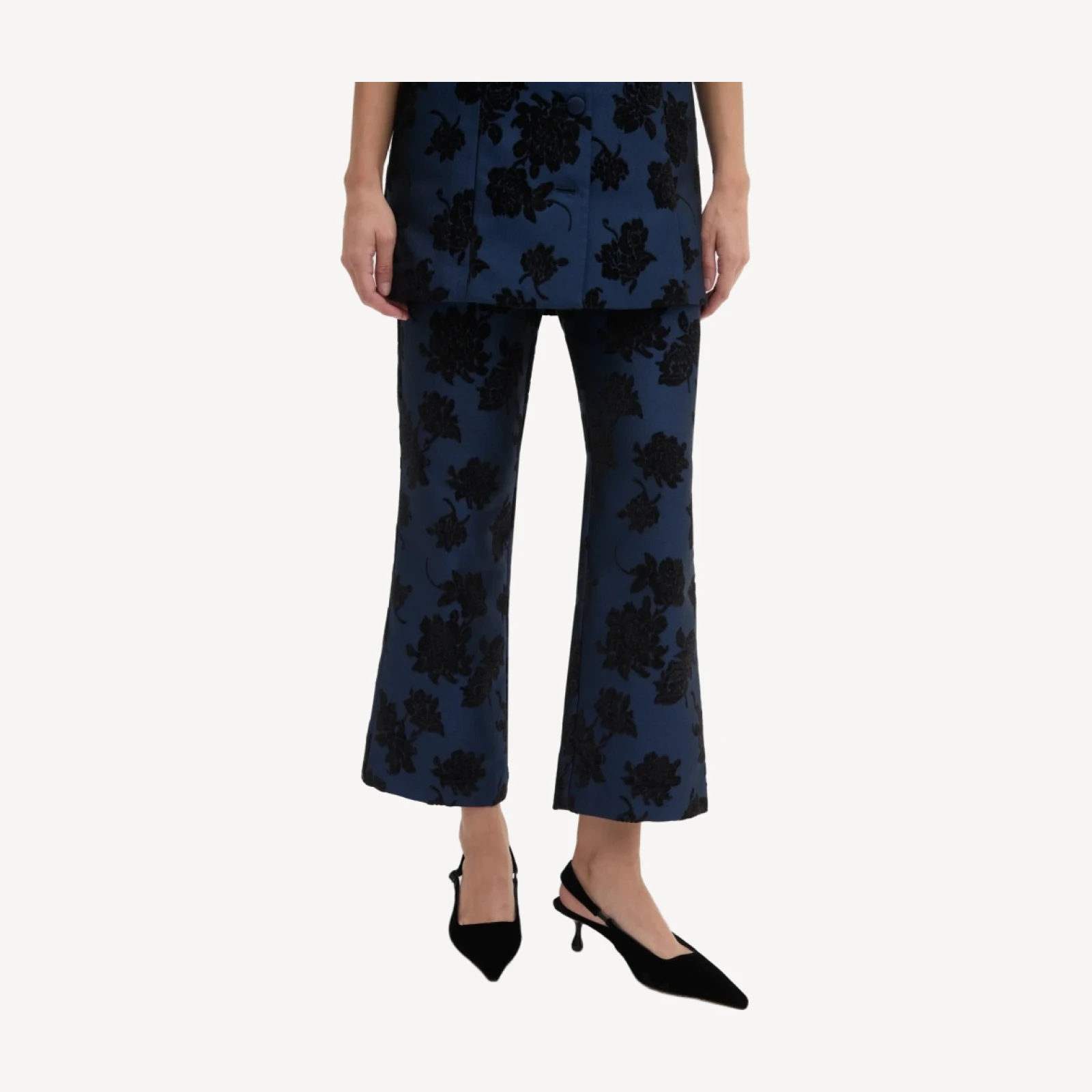 The Annina Pant - Twilight Flocked Brocade