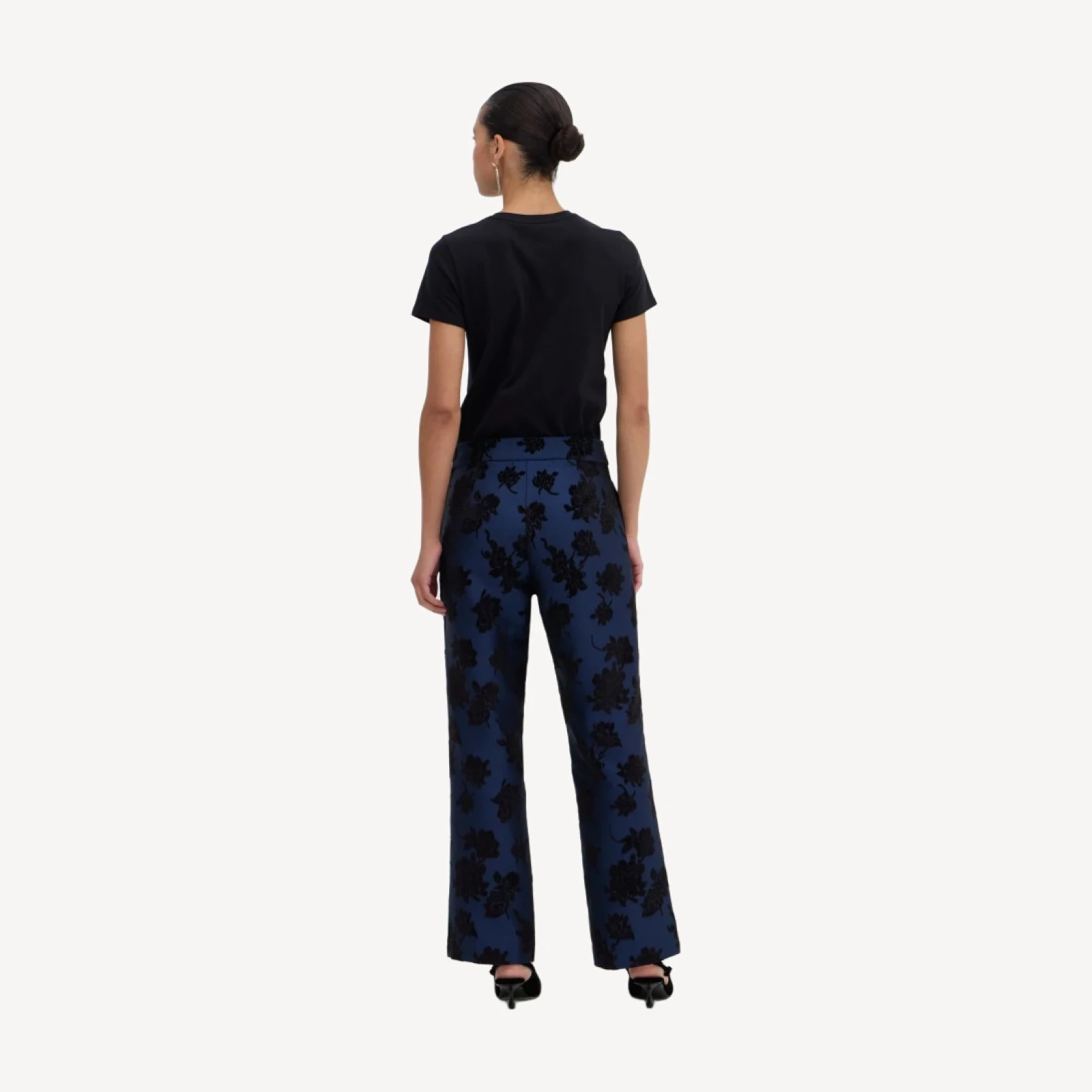 The Annina Pant - Twilight Flocked Brocade
