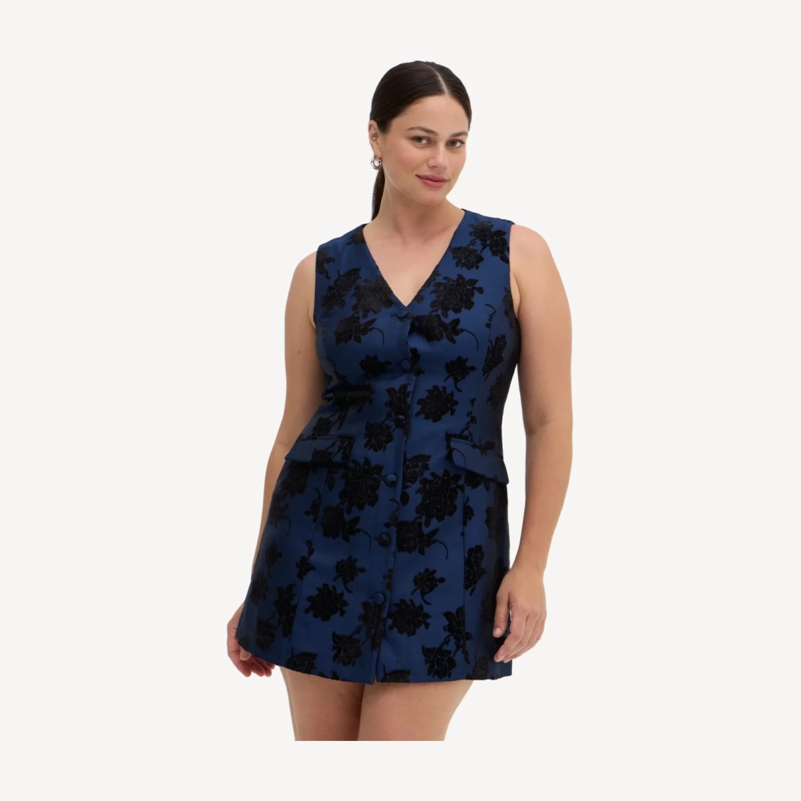The Rio Dress - Twilight Flocked Brocade