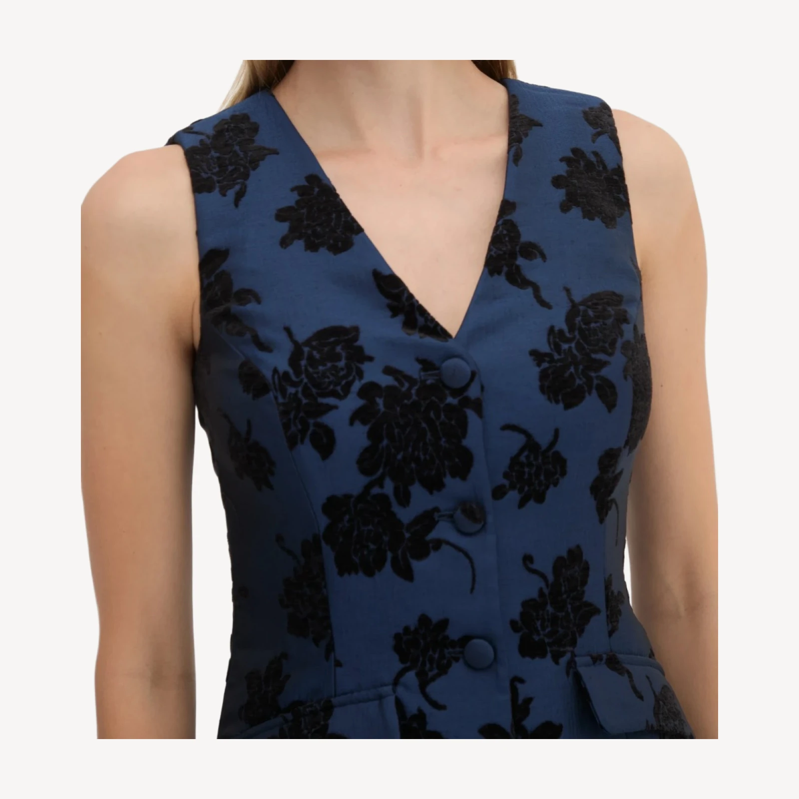 The Rio Dress - Twilight Flocked Brocade