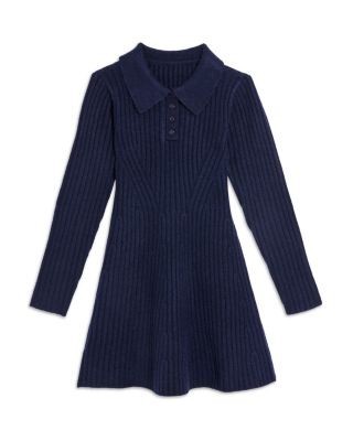Aqua Girls' Poppaea Long Sleeved Sweater Dress, Big Kid - Exclusive