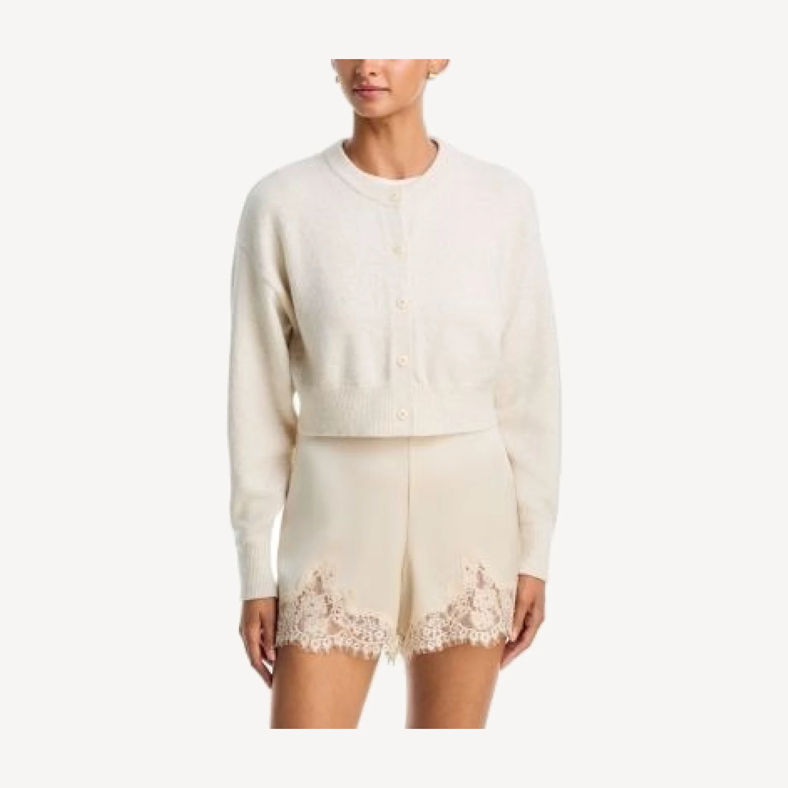 Aqua Neave Cropped Dropped Shoulder Cardigan - Exclusive