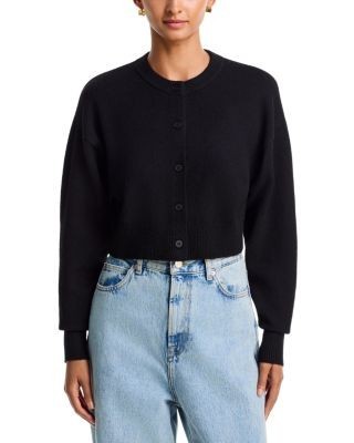 Aqua Neave Cropped Dropped Shoulder Cardigan - Exclusive