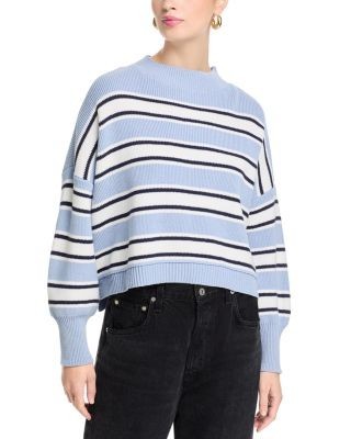 Aqua Stripe Drop Shoulder Sweater - Exclusive