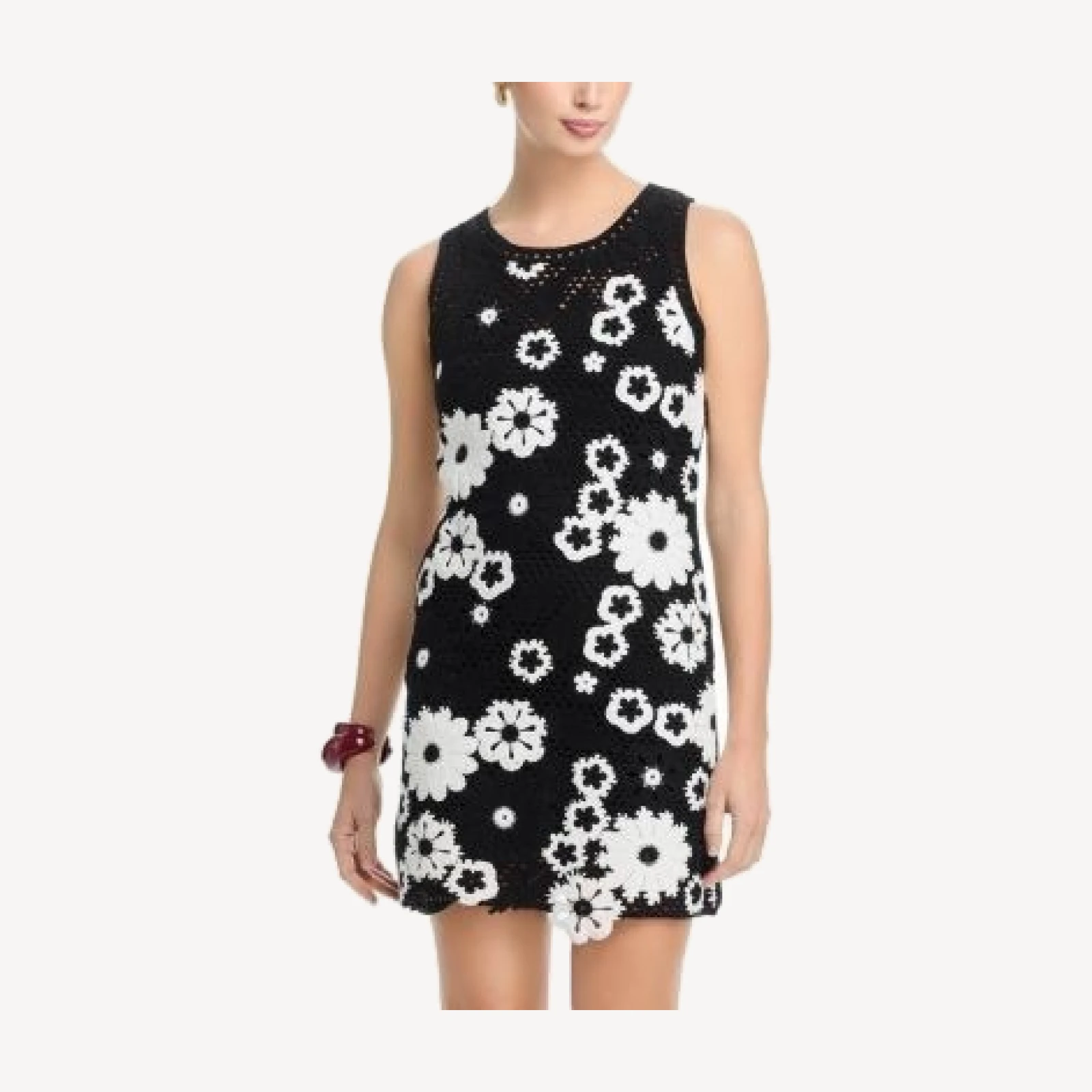 Aqua Floral Crochet Dress - Exclusive