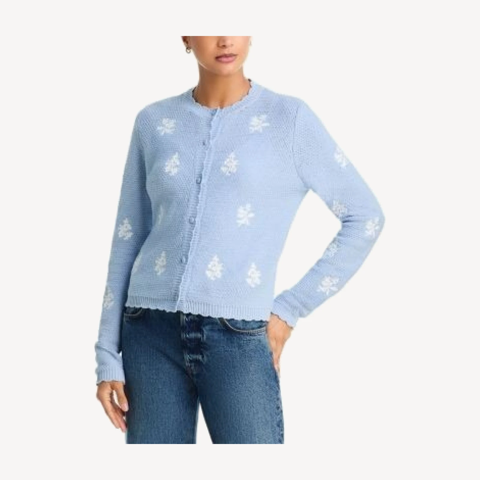 Aqua Embroidered Cardigan - Exclusive