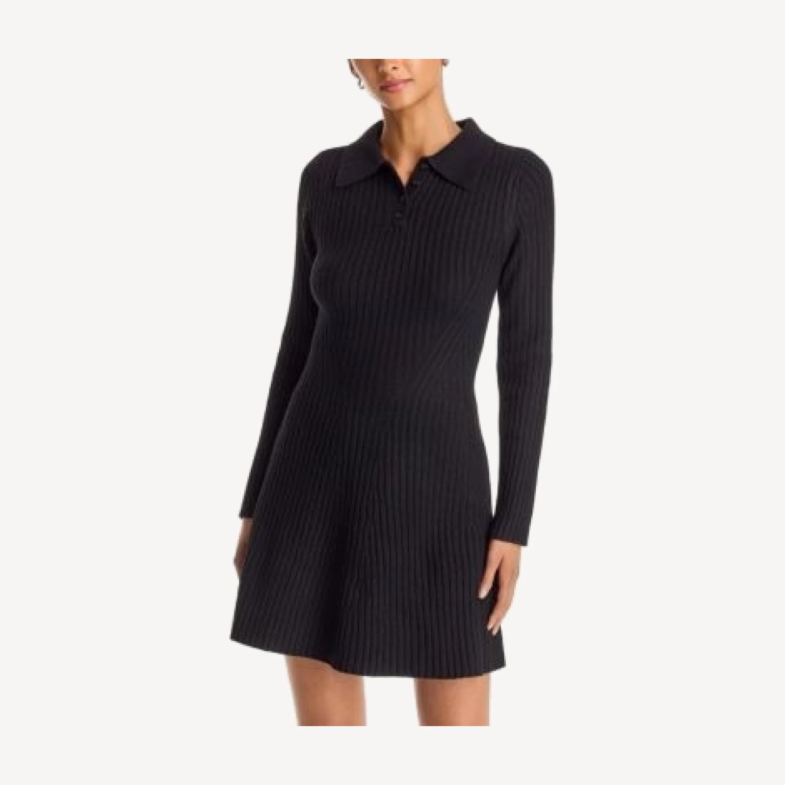Aqua Poppaea Ribbed Mini Sweater Dress - Exclusive