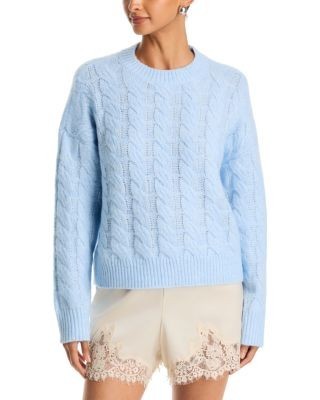 Aqua Nola Cable Knit Crewneck Sweater - Exclusive