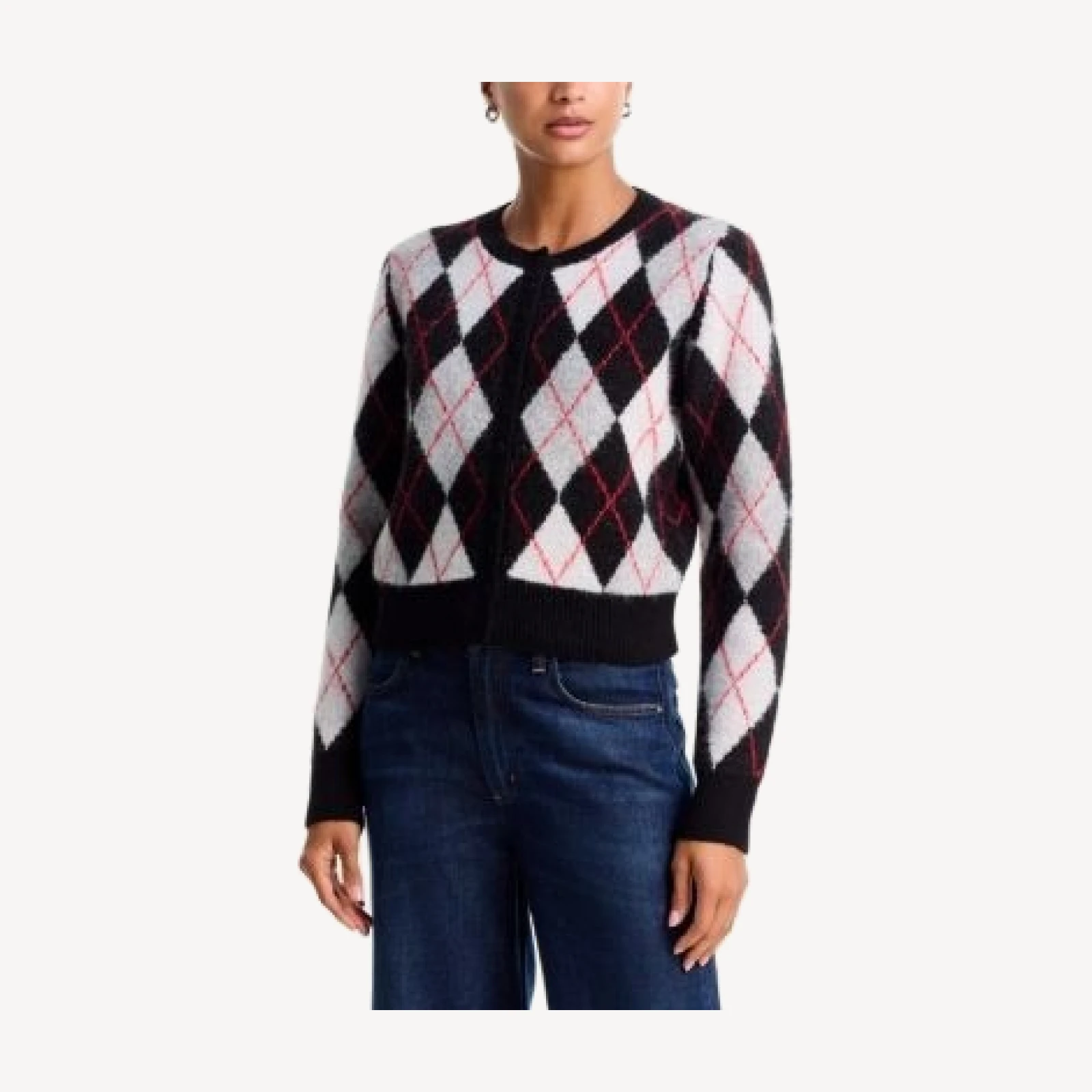 Aqua Argyle Cardigan - Exclusive