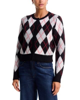 Aqua Argyle Cardigan - Exclusive