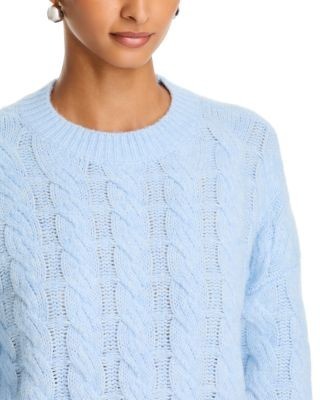 Aqua Nola Cable Knit Crewneck Sweater - Exclusive
