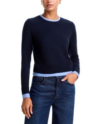 Aqua Double Layer Crewneck Sweater - Exclusive
