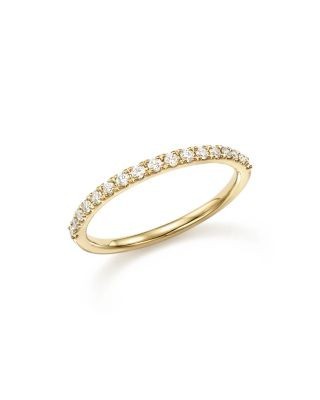 Diamond Micro-Pave Stack Ring in 14K Yellow Gold, .25 tcw
