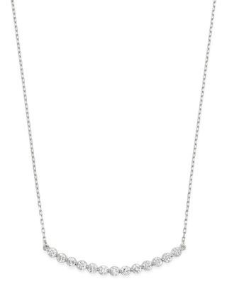 Bloomingdale's Fine Collection Diamond Bar Necklace in 14K White Gold, 0.75 tcw