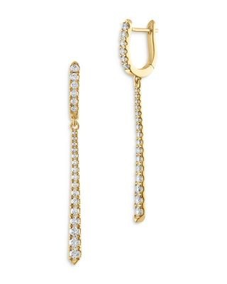 Bloomingdale's Fine Collection Diamond Huggie Drop Earrings in 14K Yellow Gold, 0.85 tcw