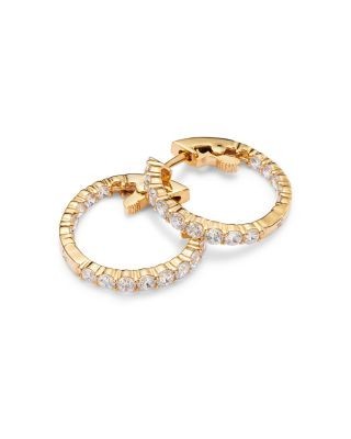 Bloomingdale's Fine Collection Diamond Inside Out Hoop Earrings in 14K Yellow Gold, 2.0 tcw