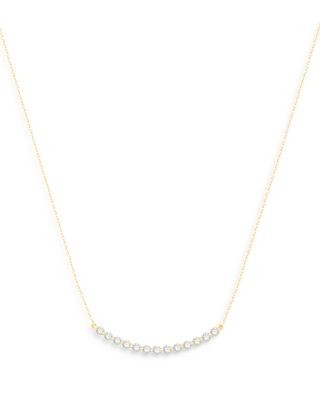 Bloomingdale's Fine Collection Diamond Curved Bar Necklace in 14K Yellow Gold, 0.75 tcw