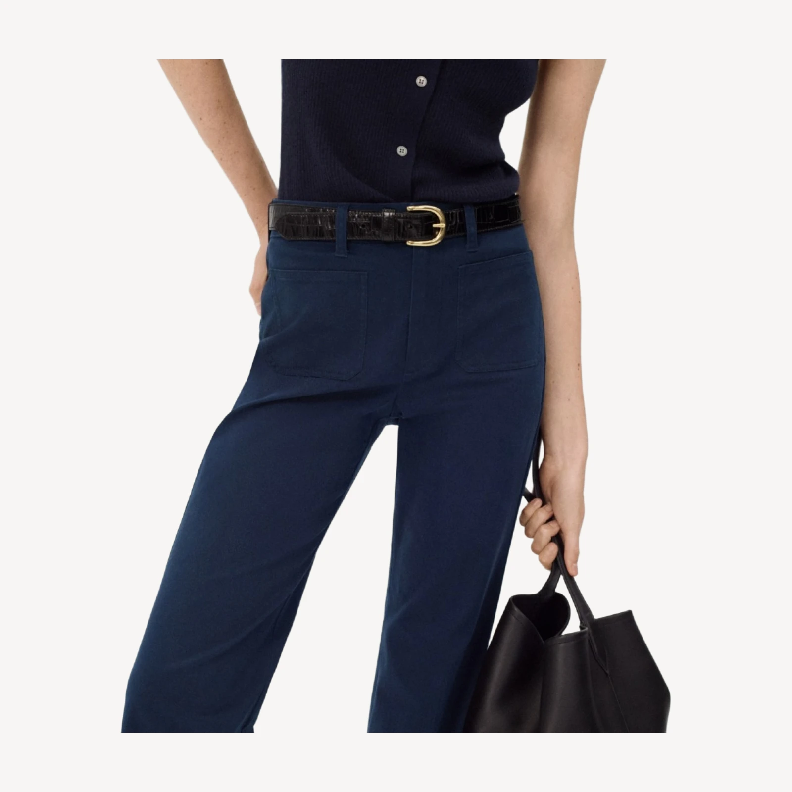 Classic belt in croc-embossed leather