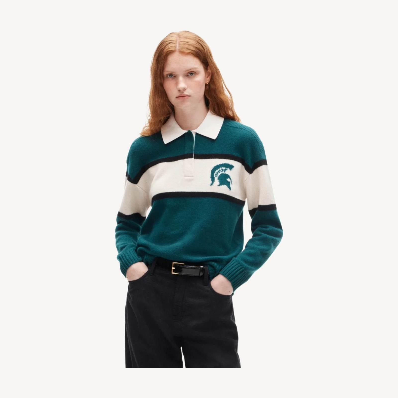 '47 x J.Crew vintage wool Michigan State rugby
