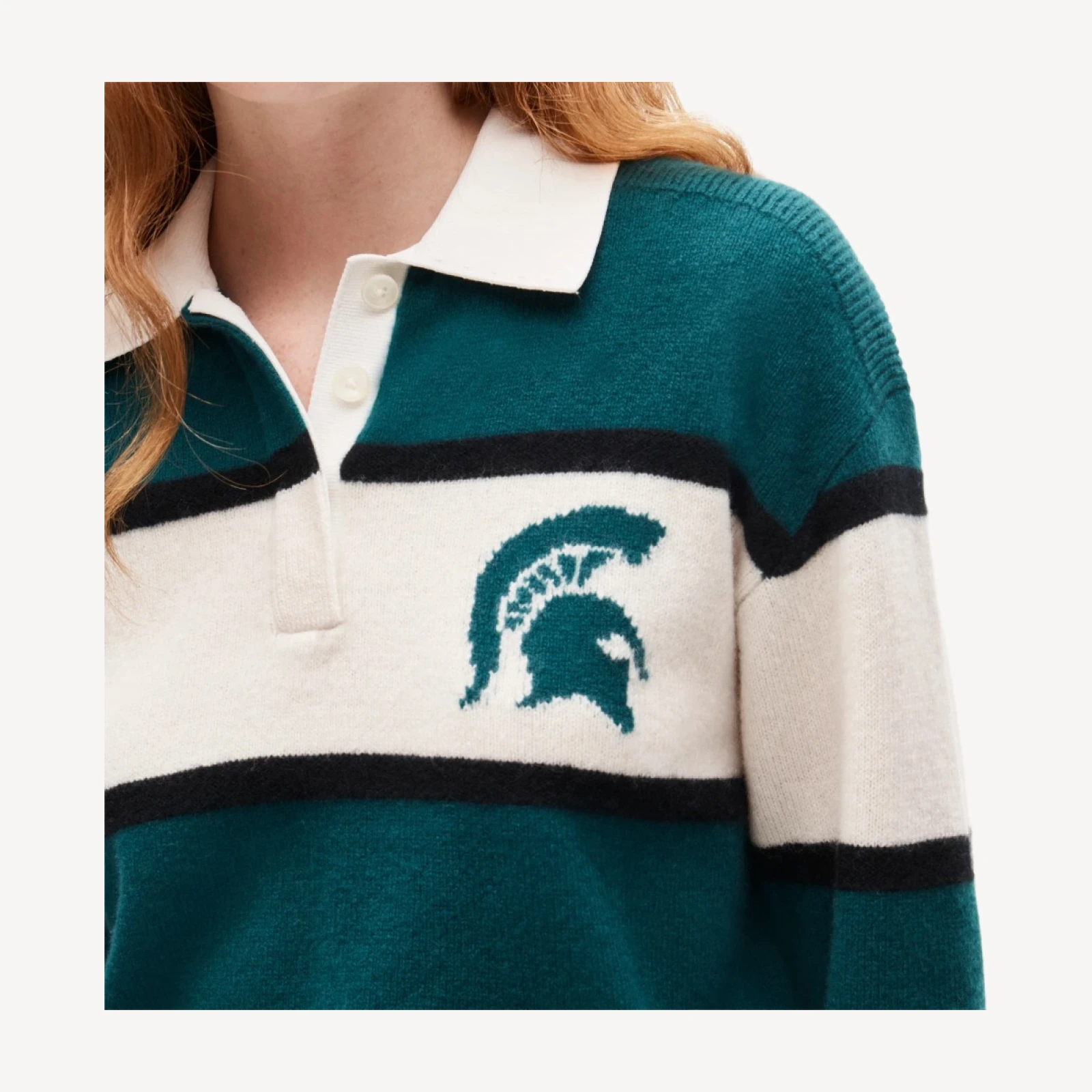 '47 x J.Crew vintage wool Michigan State rugby
